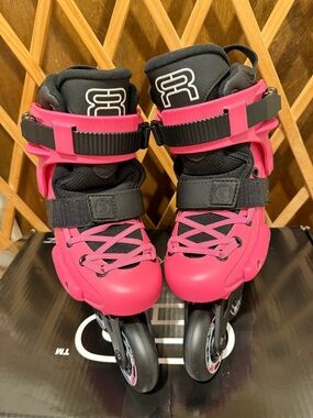 FR   Kids Pink Adjustable Inline Skate Sneakers - Kids rollerblade